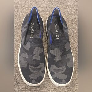 Rothy's Women's Black and Gray  Camouflage Sneakers Excellente Conditions